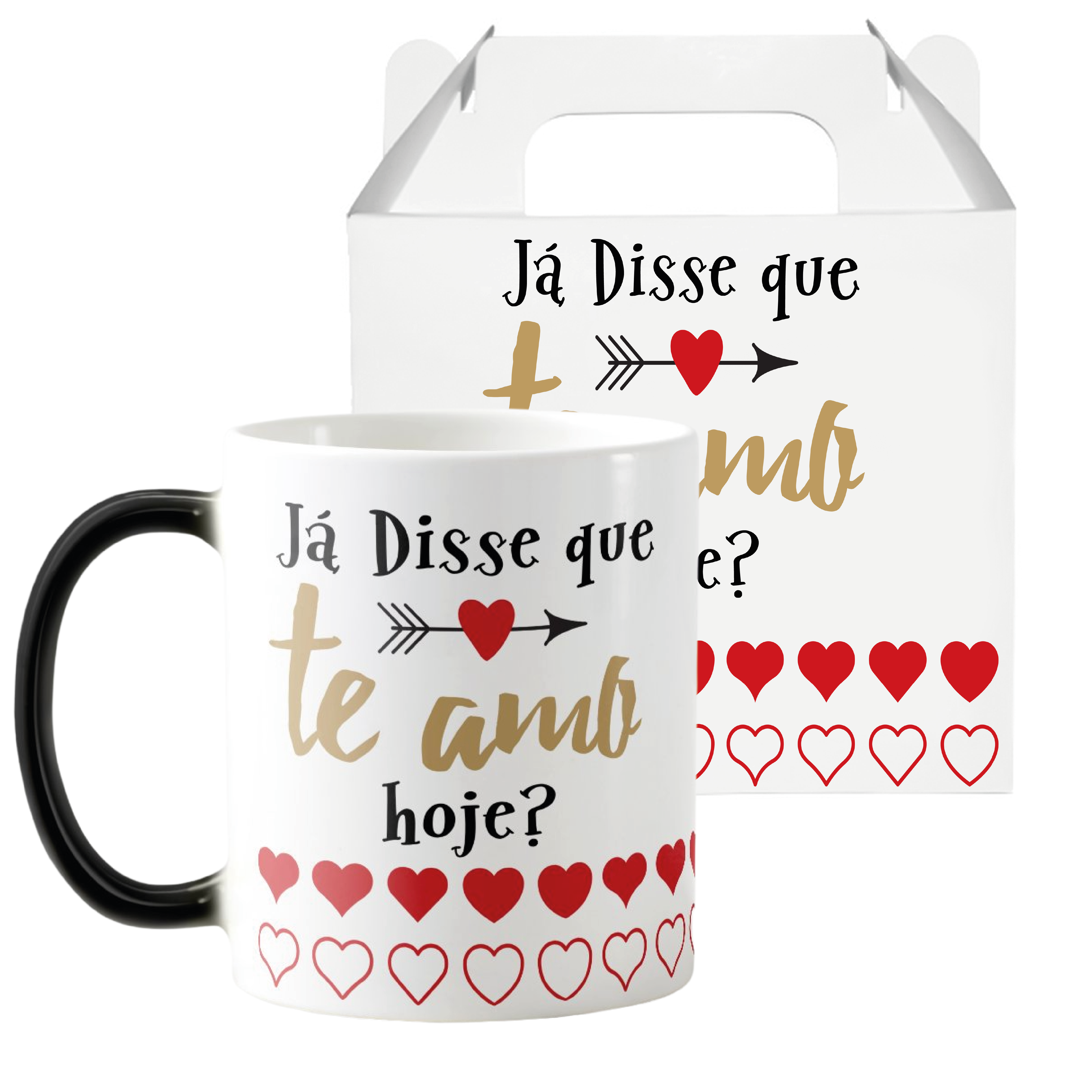Caneca Mágica Presente Criativo Romântico Casal Te Amo