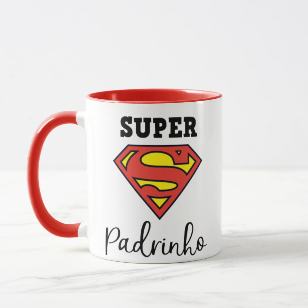 Caneca Personalizada Divertida Presente para Super Padrinho