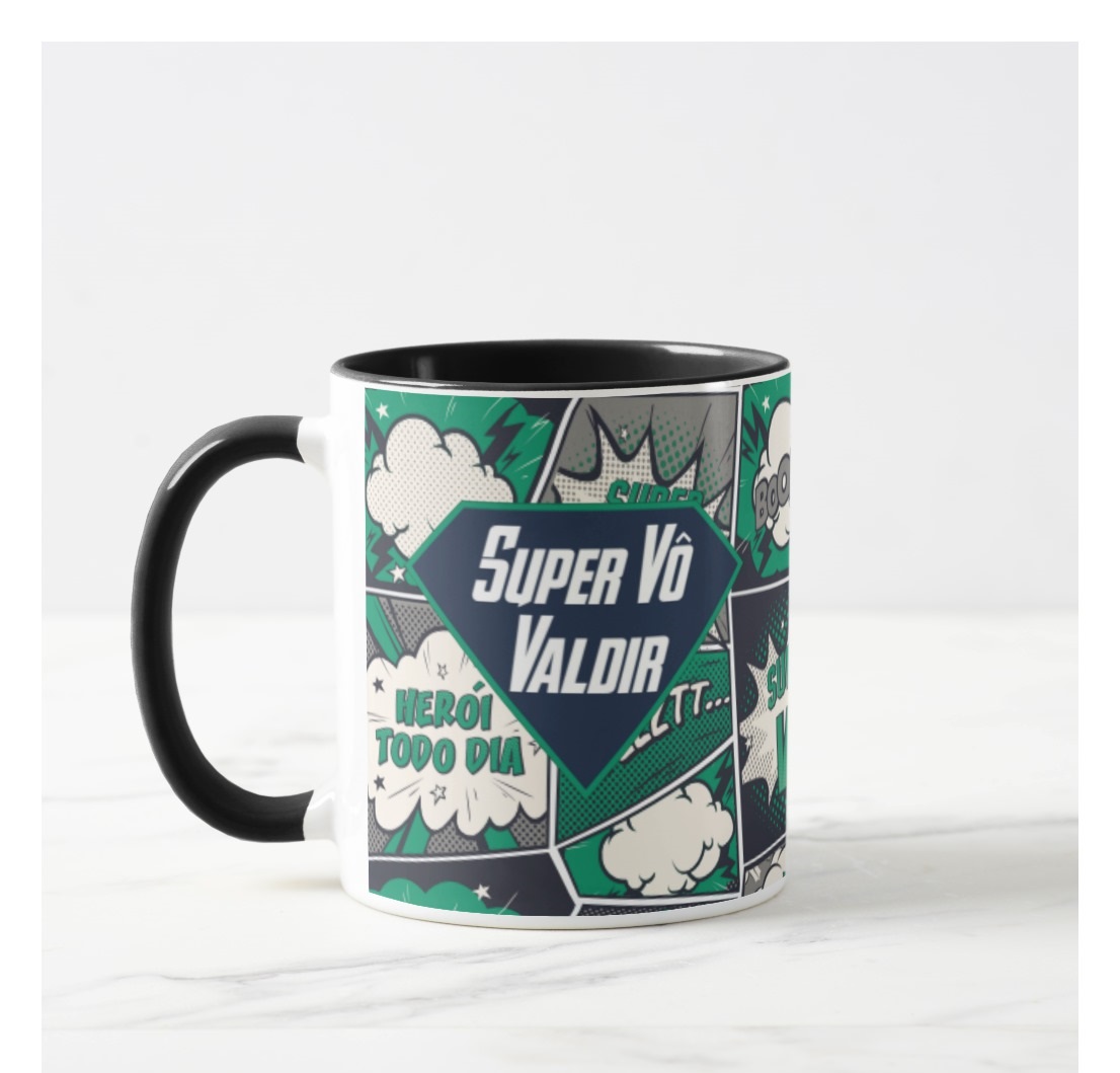 Caneca Super Vô Presente Especial Super Herói Vovô Vô