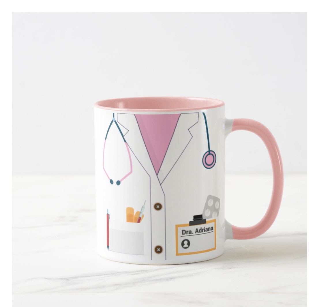 Caneca Personalizada Jaleco Médica Profissão Medicina