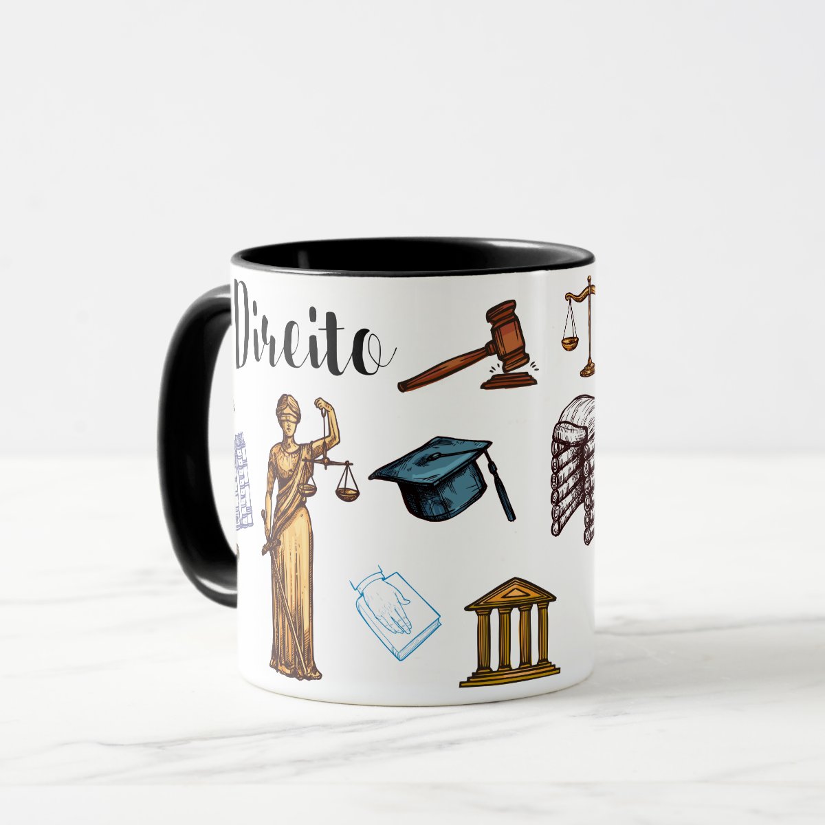 Caneca Direito Presente Personalizado Profissão Advogados