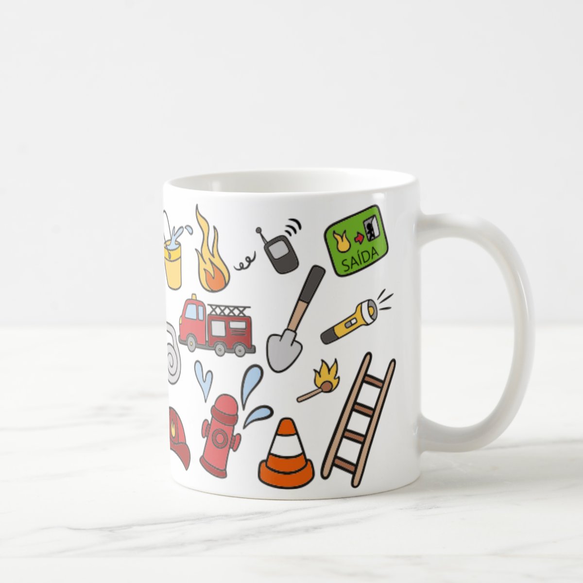 Caneca Profissão Brigada Presente Criativo Bombeiro