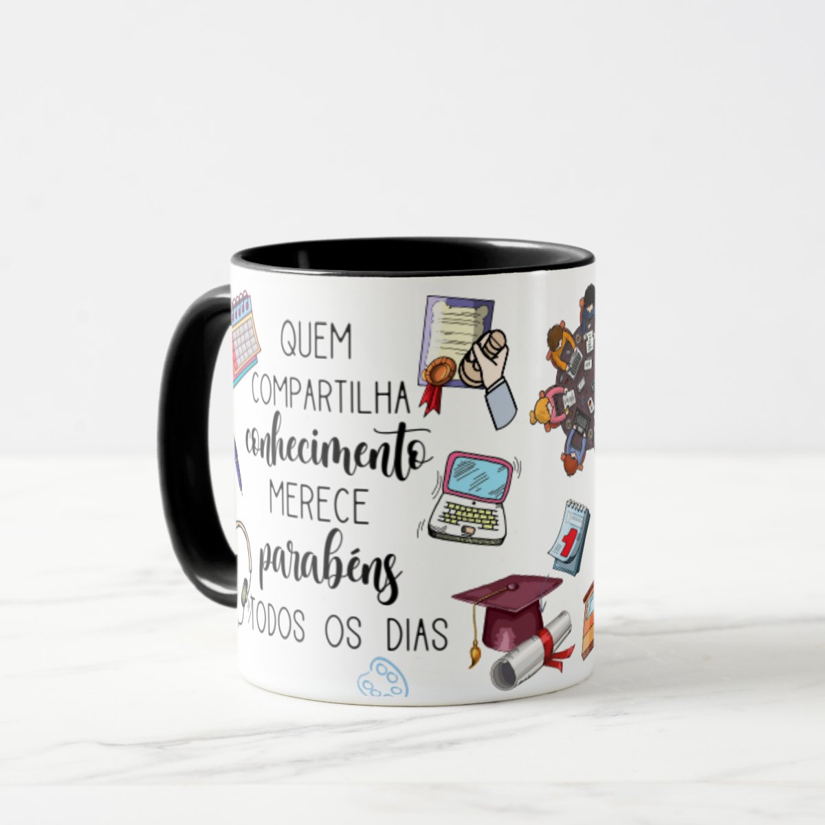 Caneca Presente Dia dos Professores Secretaria Escolar Pronta Entrega 🎁