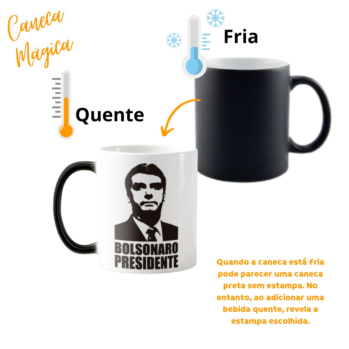 Caneca Mágica Bolsonaro Presidente 2022 + Caixinha Presente - Outros (Bolsonaro Presidente)