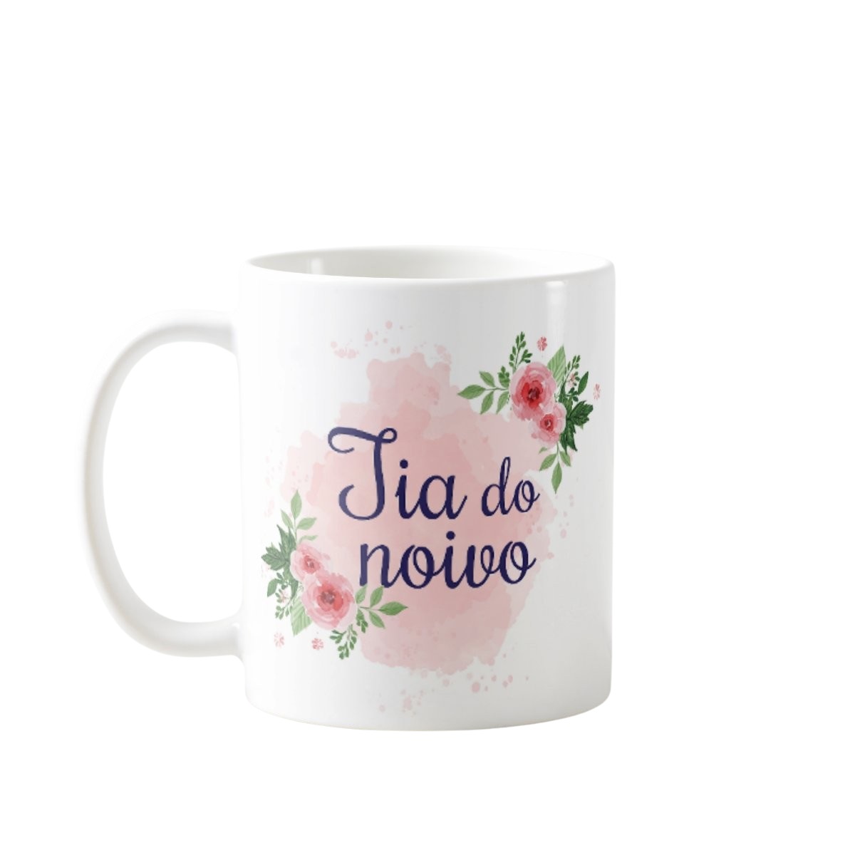 Branco / Tia do Noivo / Floral Rosa