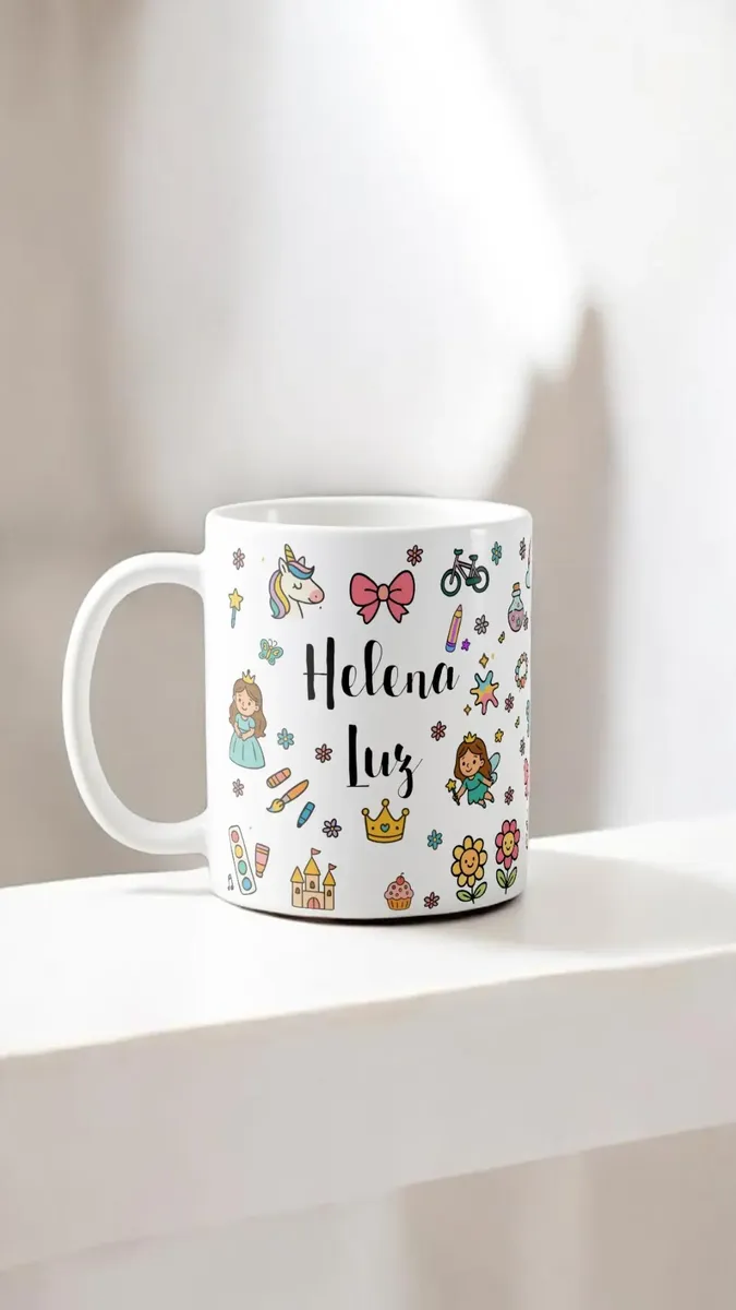 Branco / Infância Meninas caneca polimero infantil feminina presente - Outros (Amizade)