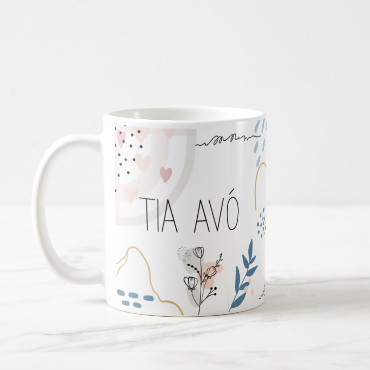 Caneca Feminina Minimalista Presente de Aniversário Tia Avó