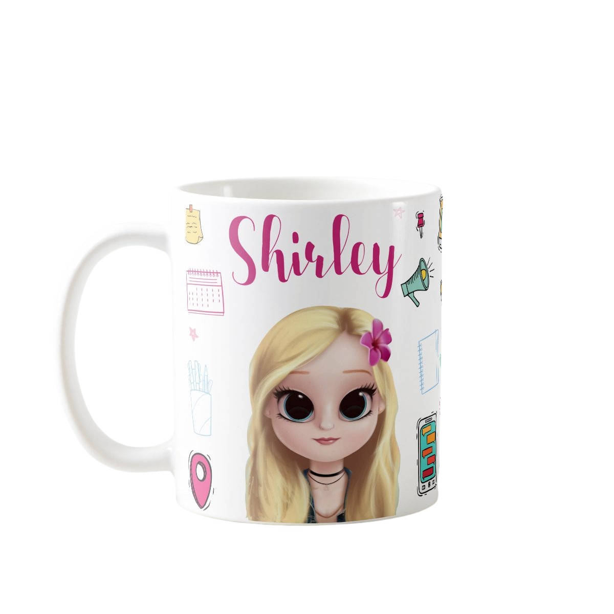 Caneca Presente para Secretaria Nome e Avatar Personalizado