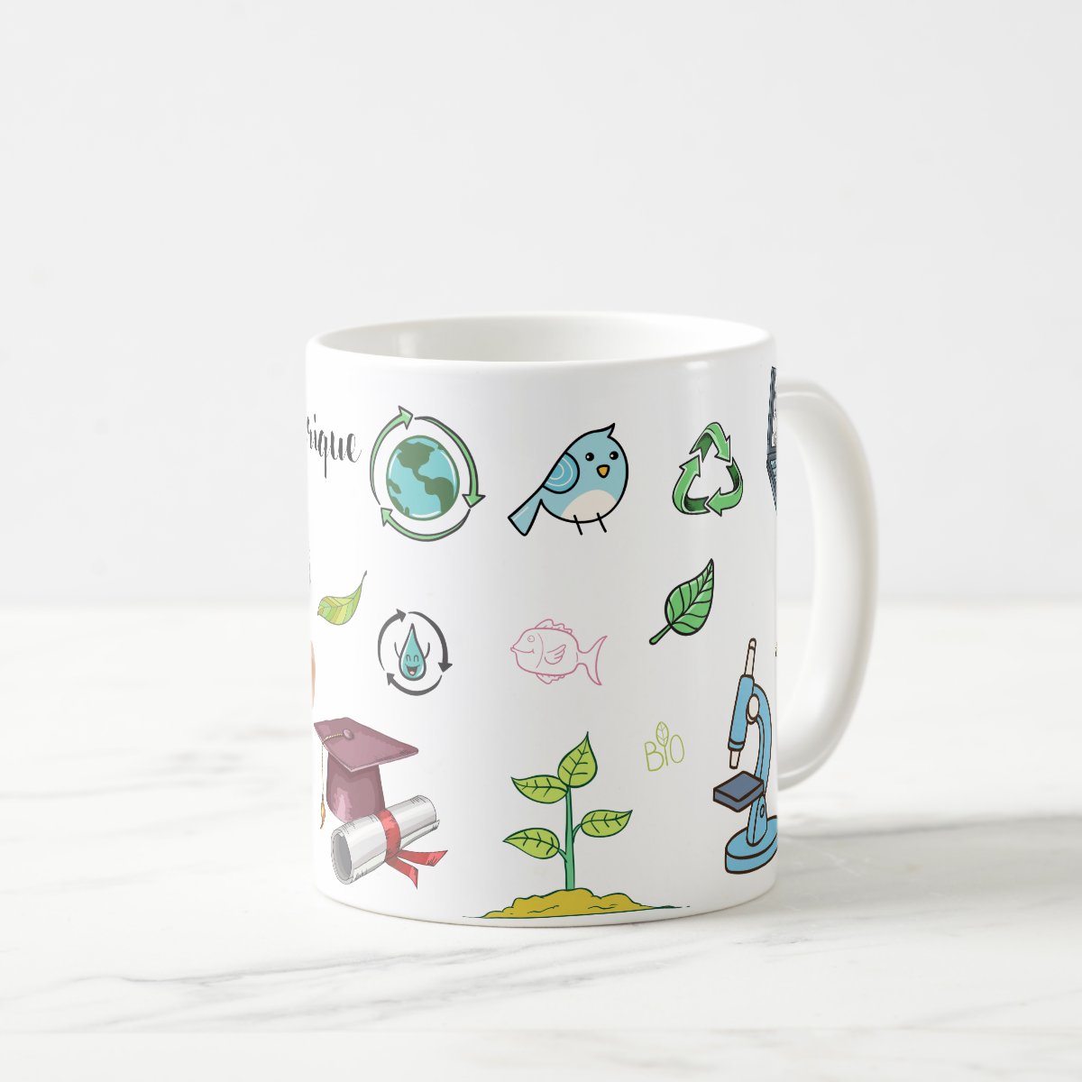 Caneca Professor Biologia Presente Personalizada Com Avatar