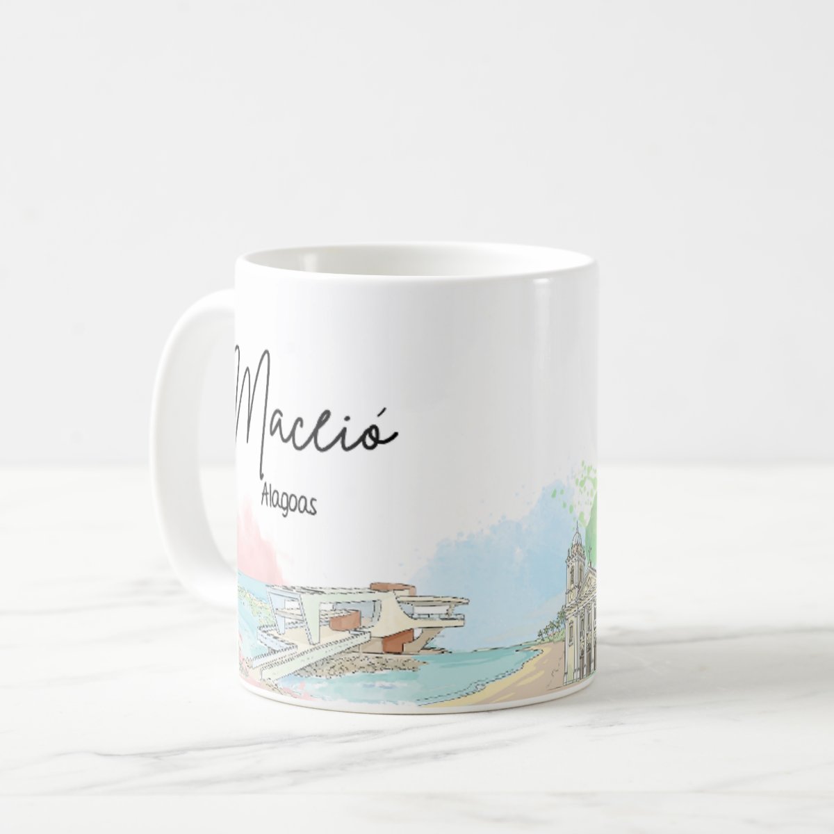 Caneca Personalizada Alagoas Lembramça Cidade Maceió