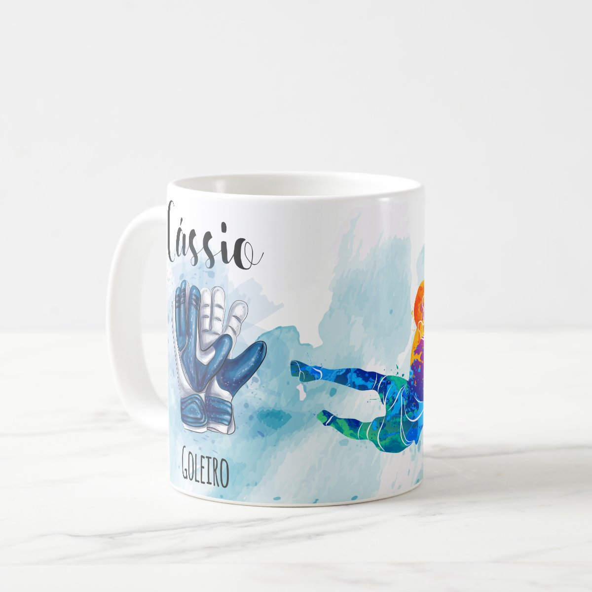Caneca Futebol Presente Criativo Goleiro com Nome