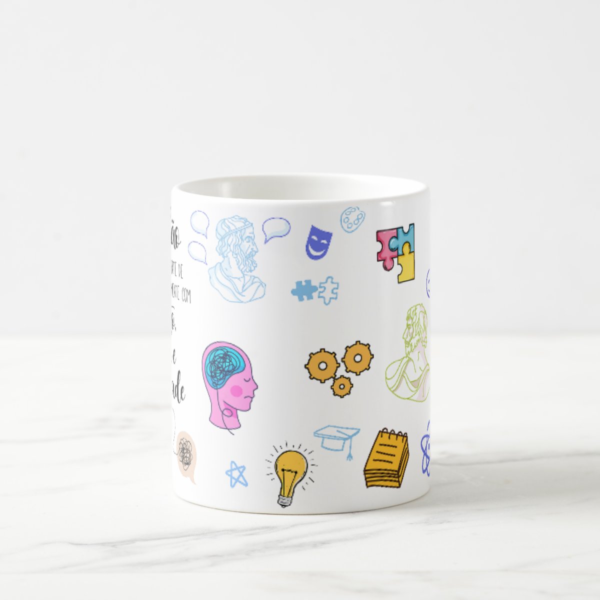 Caneca Profissão Terapeutas Presente para Psicólogos