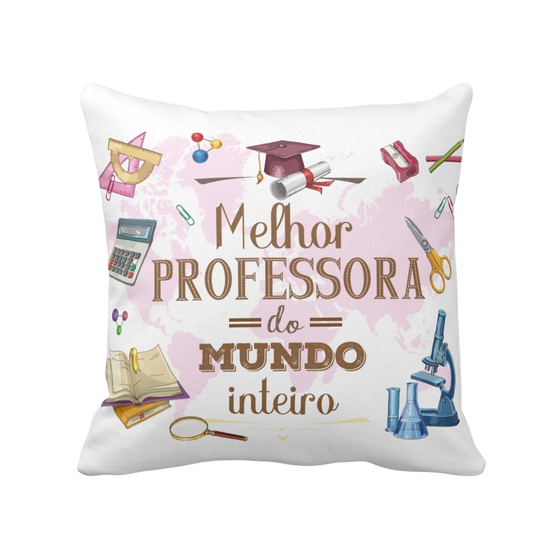 Almofada Decorativa Dia dos Professores Melhor Professora - Dia dos Professores (Professor(a))
