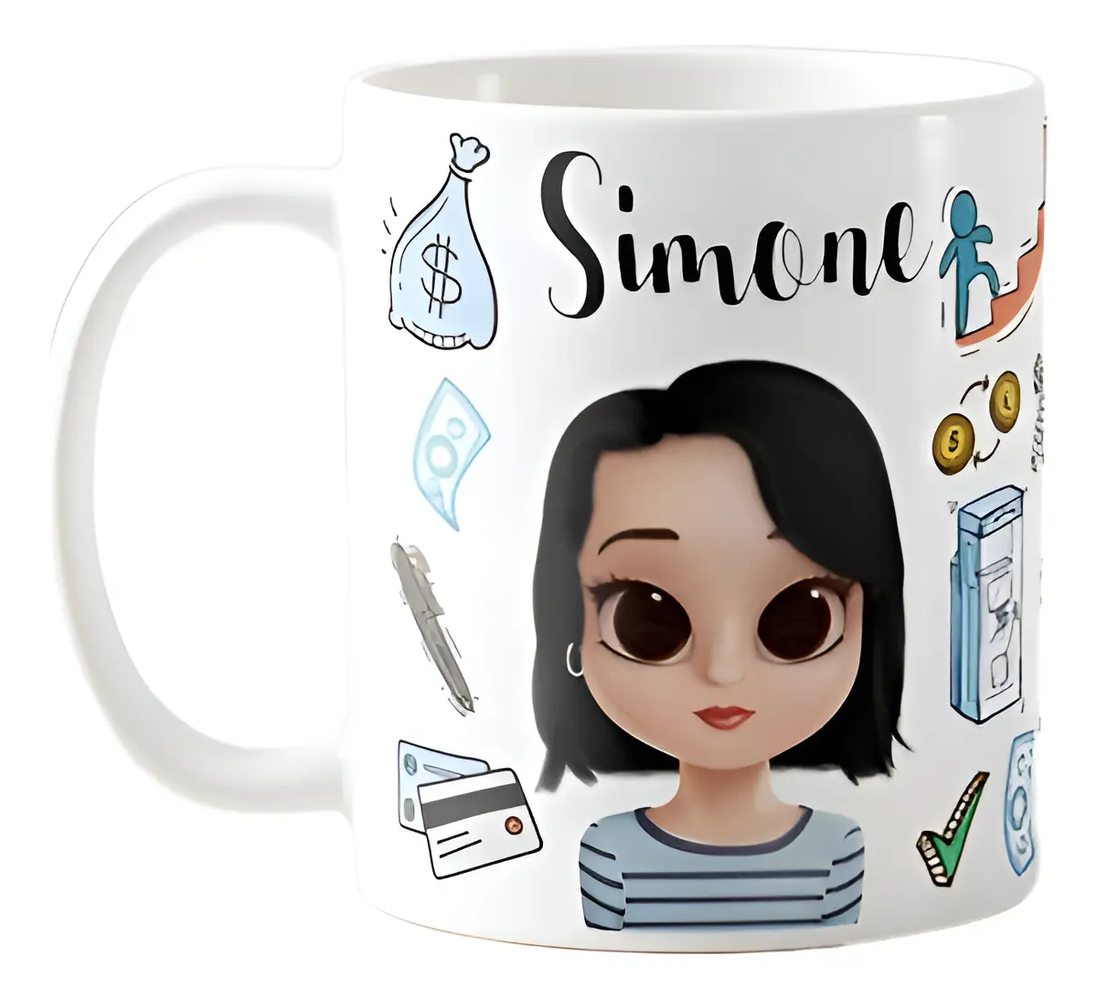 Caneca Personalizada Bancários Presente com Avatar
