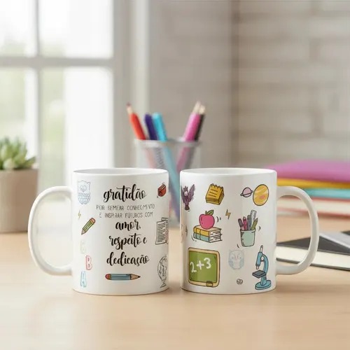 Kit 6 canecas Lembrancinhas Professor Canecas Personalizadas Agradecimento