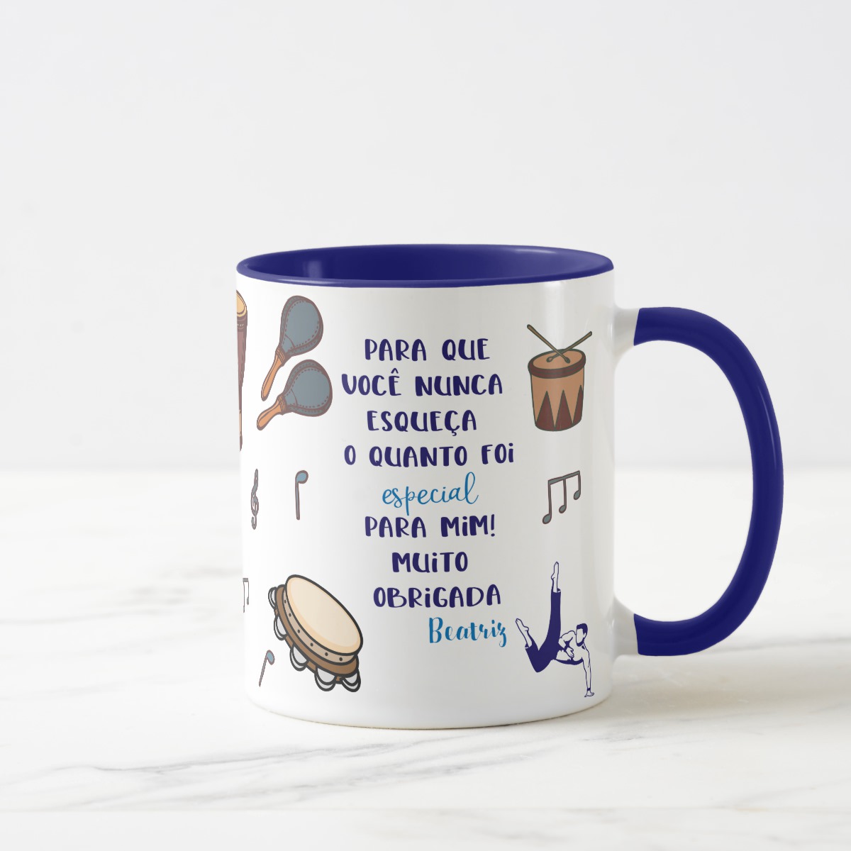 Caneca Professor Capoeira Presente com Agradecimento