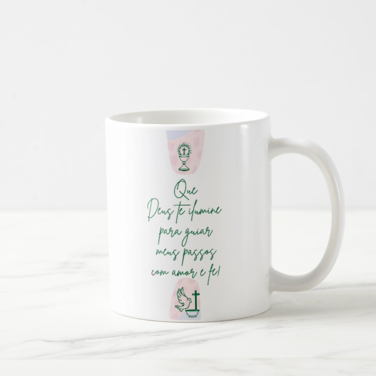 Conjunto Canecas Convite Padrinhos de Batismo Dinda e Dindo