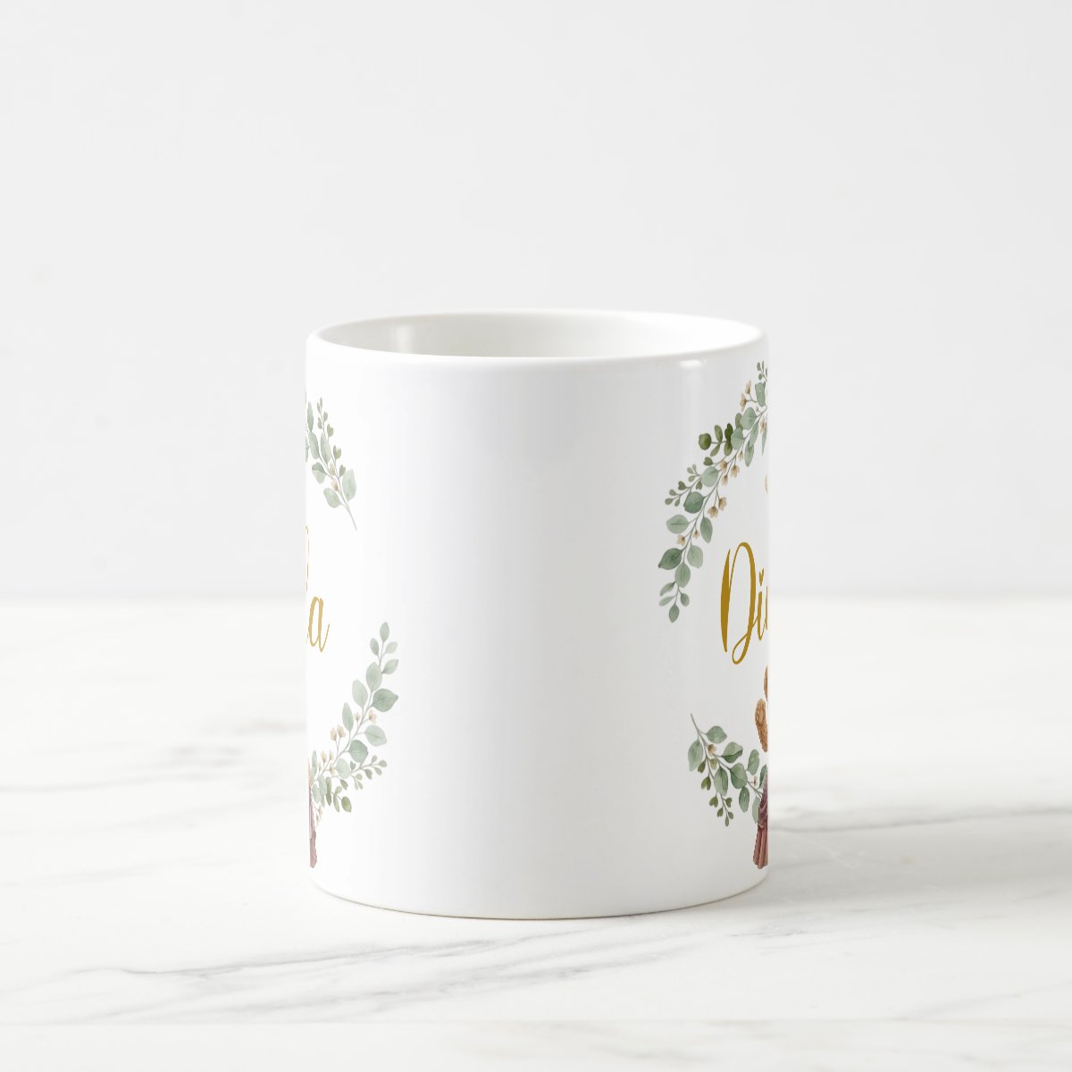 Caneca Ursa Princesa Madrinha Presente Dia das Mães Família Pronta Entrega 🌷