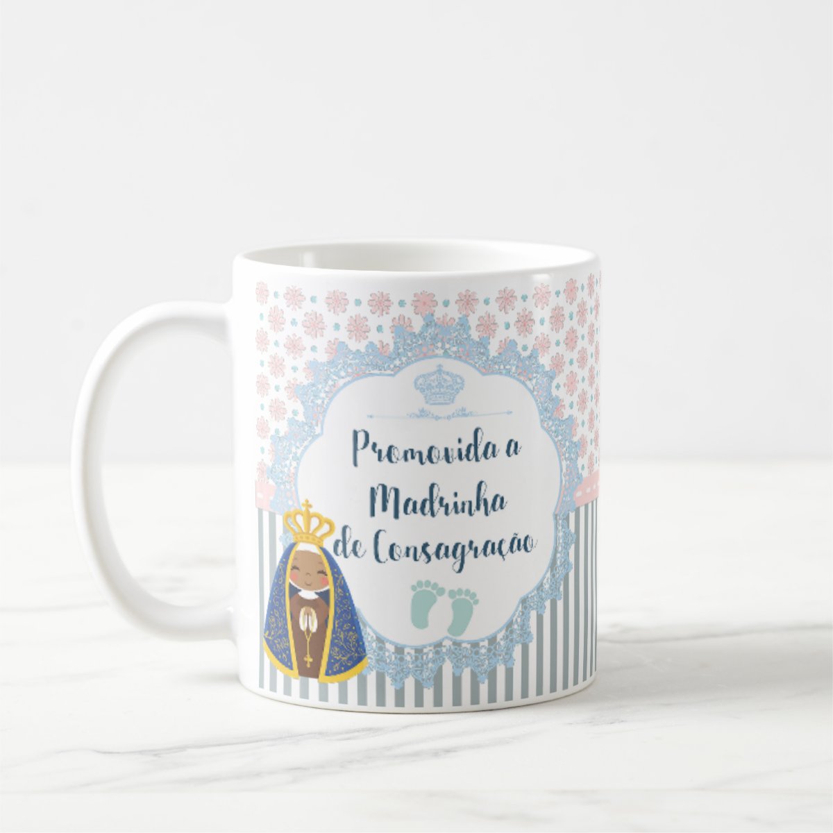 Caneca Presente Madrinha de Consagração Pronta Entrega