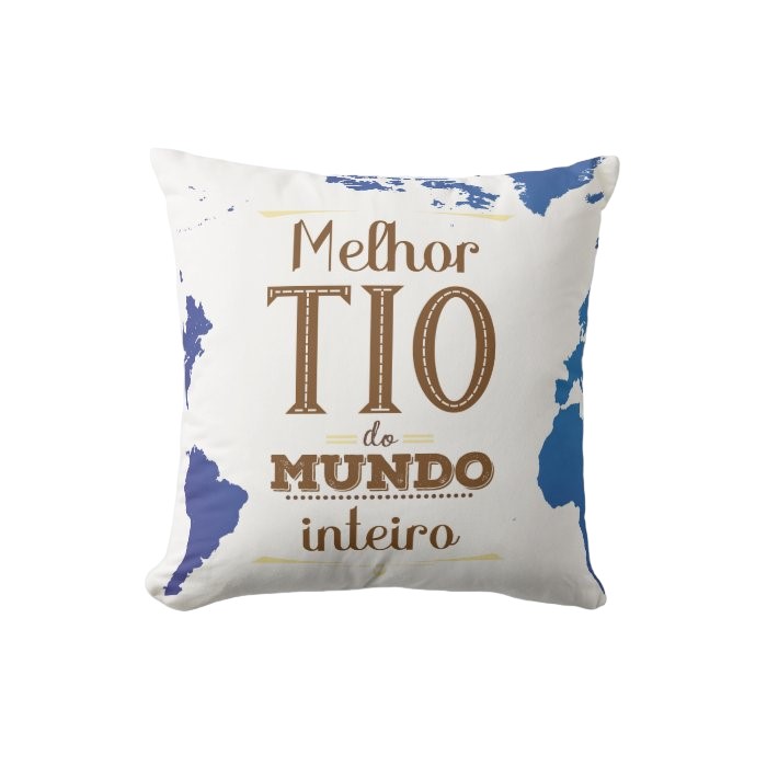 Almofada Decorativa Presente para Melhor Tio - Dia dos Pais - Família (Pai)