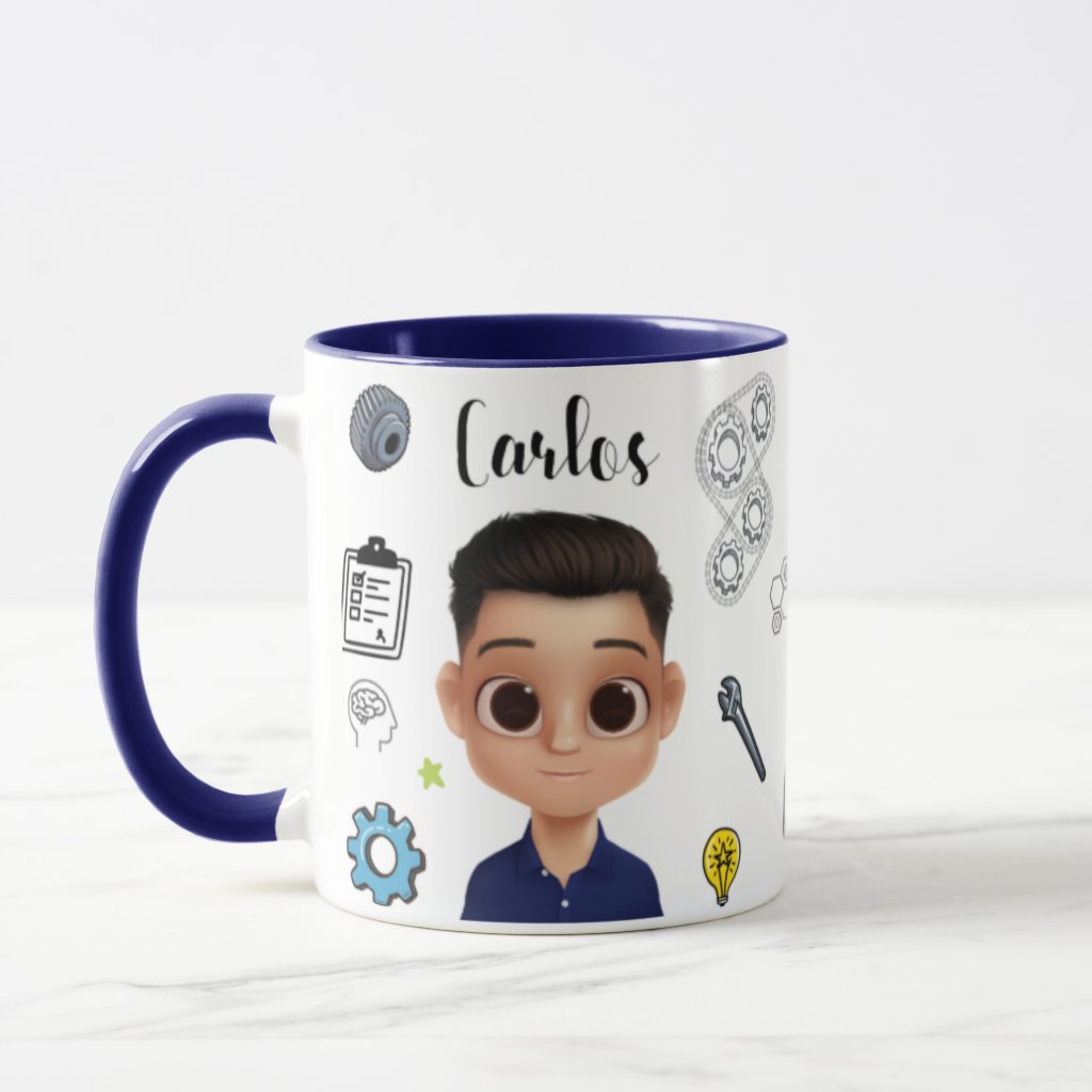 Caneca de Presente Engenheiro Profissão Engenharia Mecânica - Profissões (Engenheiro(a))