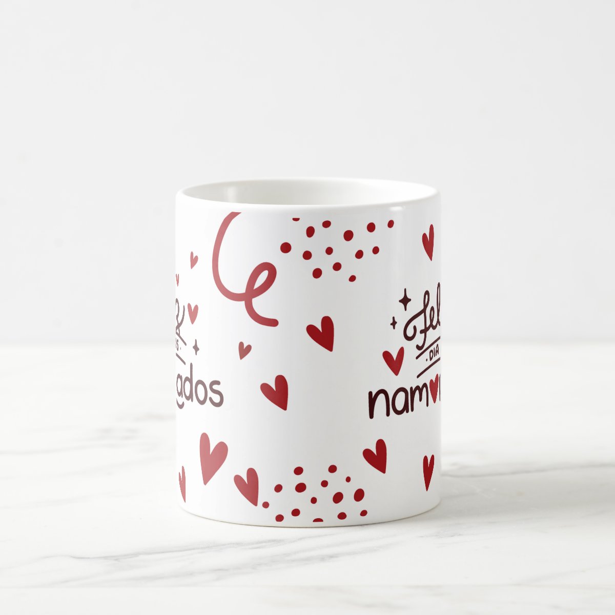 Caneca Mágica Presente Corações para Casal Dia dos Namorados