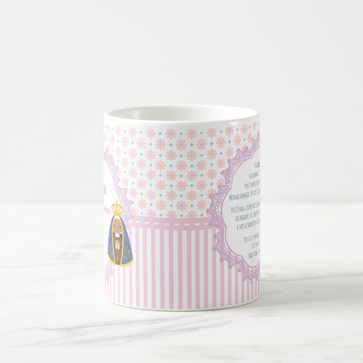 Caneca Presente Especial Batizado Madrinha de Consagração
