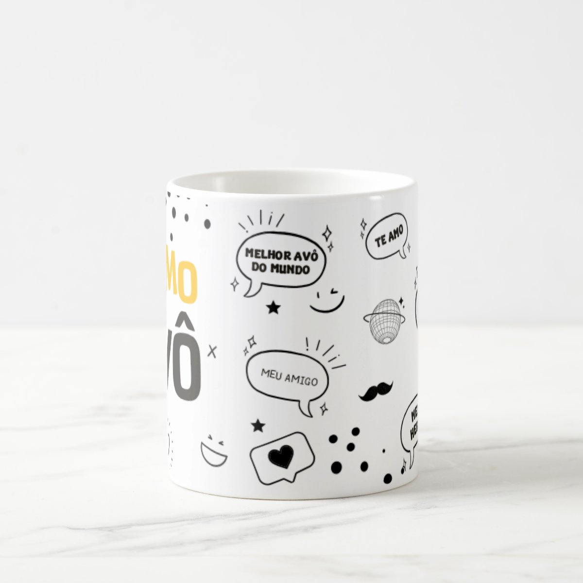 Kit Almofada e Caneca Meu Exemplo para o Melhor Avô