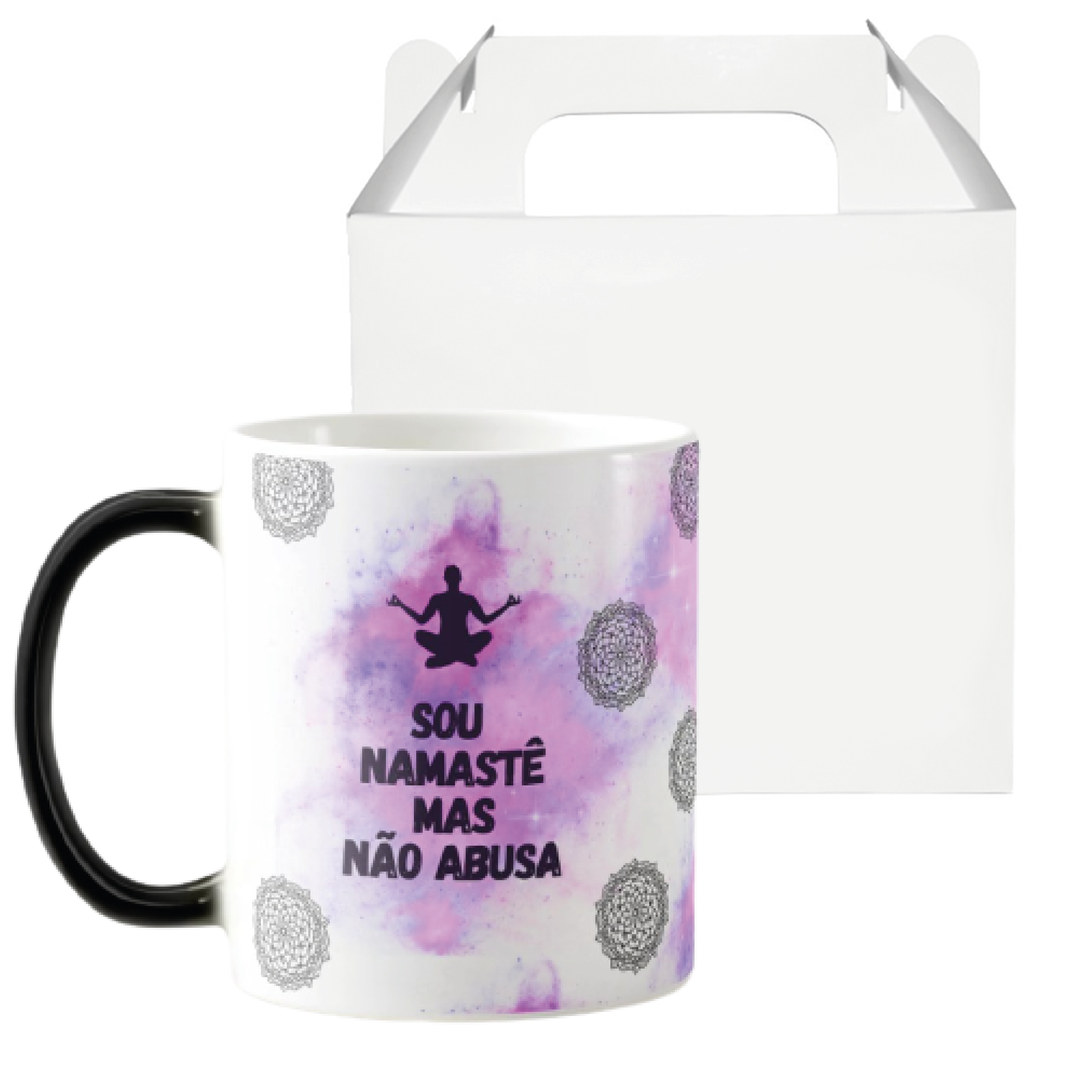 Caneca Mágica Presente Criativo Yoga Namastê