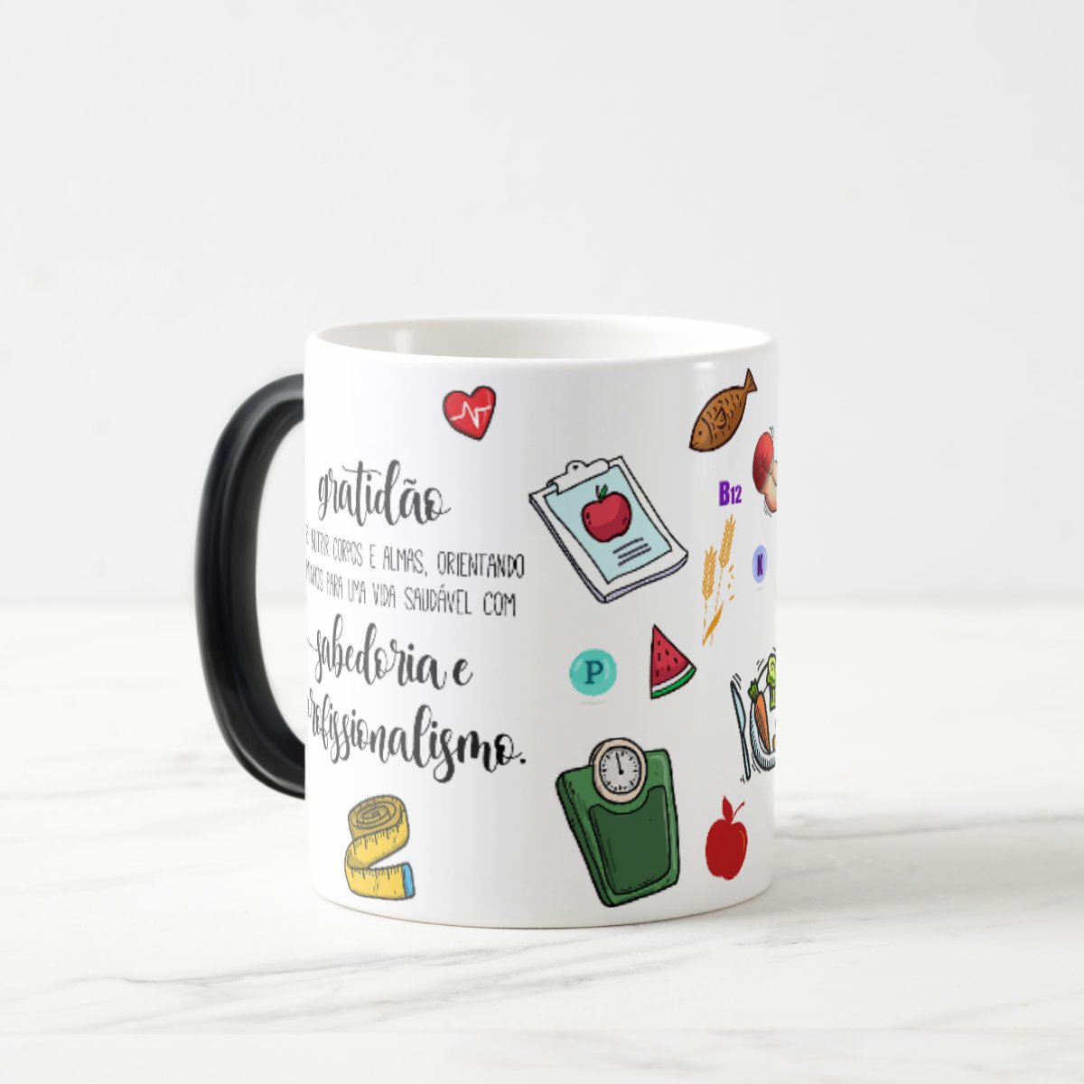 Caneca Mágica Profissão Nutricionista Presente Saudável - Profissões (Nutricionista)