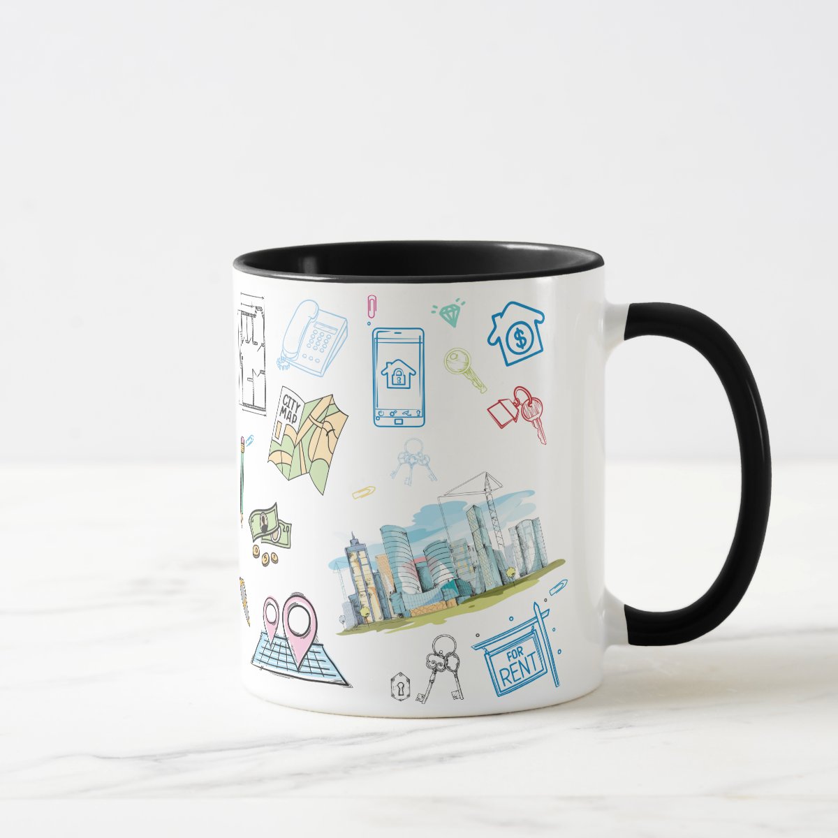 Caneca Personalizada Símbolo Corretor De Imóveis Imobiliária