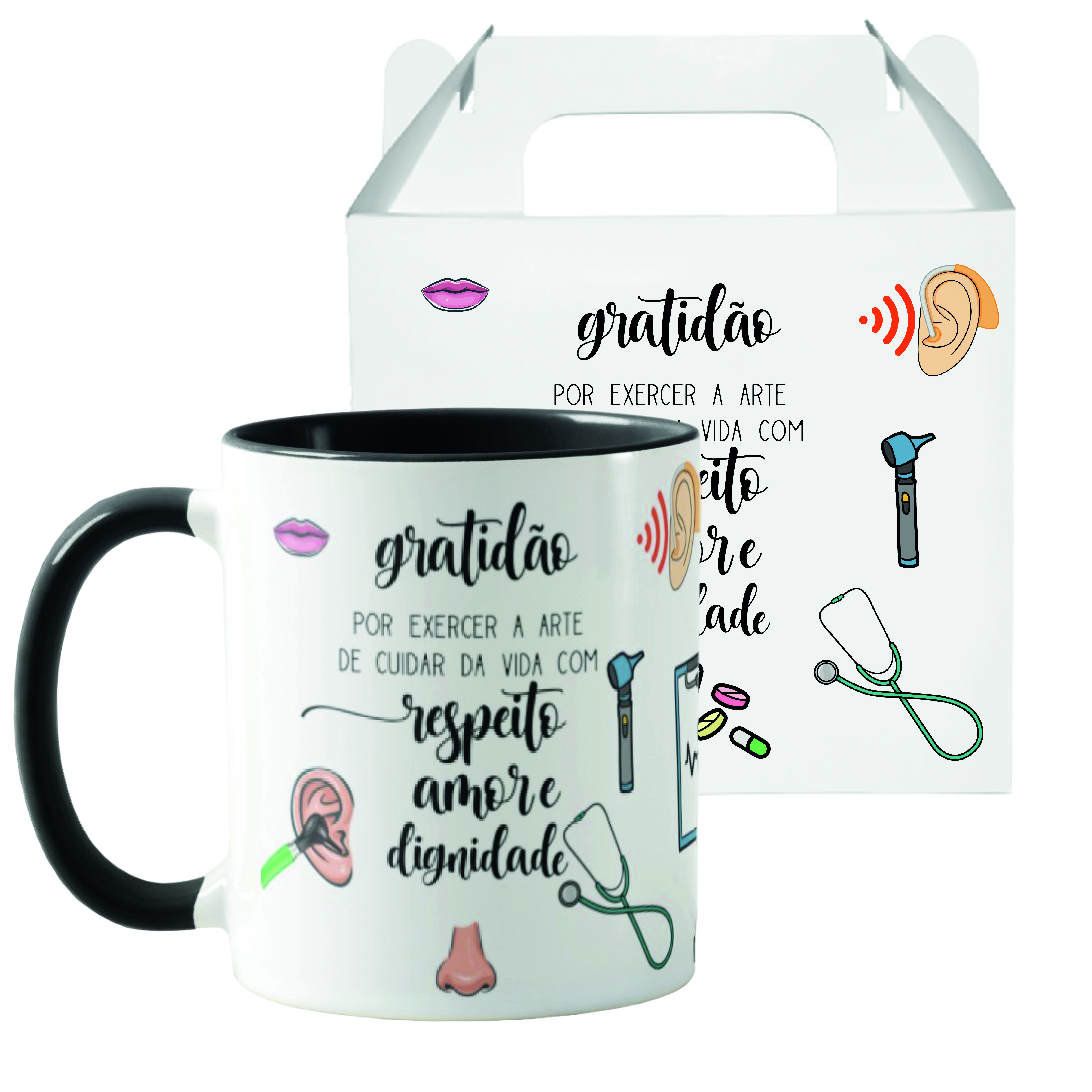 Caneca Presente Médico Medicina Otorrinolaringologia - Profissões (Médico(a))