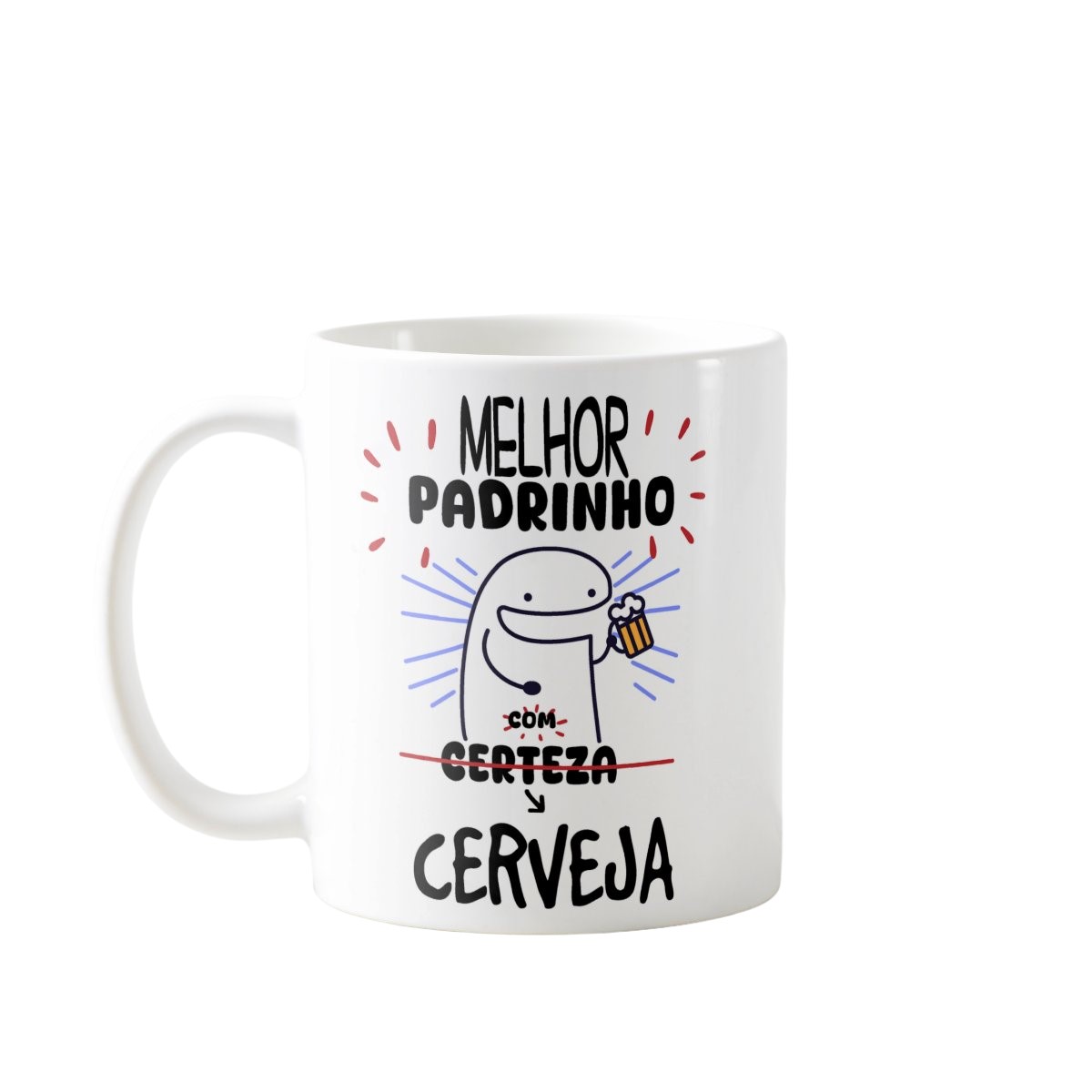 Caneca Personalizada Divertida Melhor Padrinho com Cerveja - Outros (Melhor Padrinho com Cerveja)