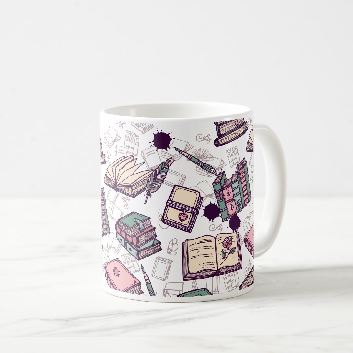 Caneca Livros Presente Criativo Literatura Livros com Nome