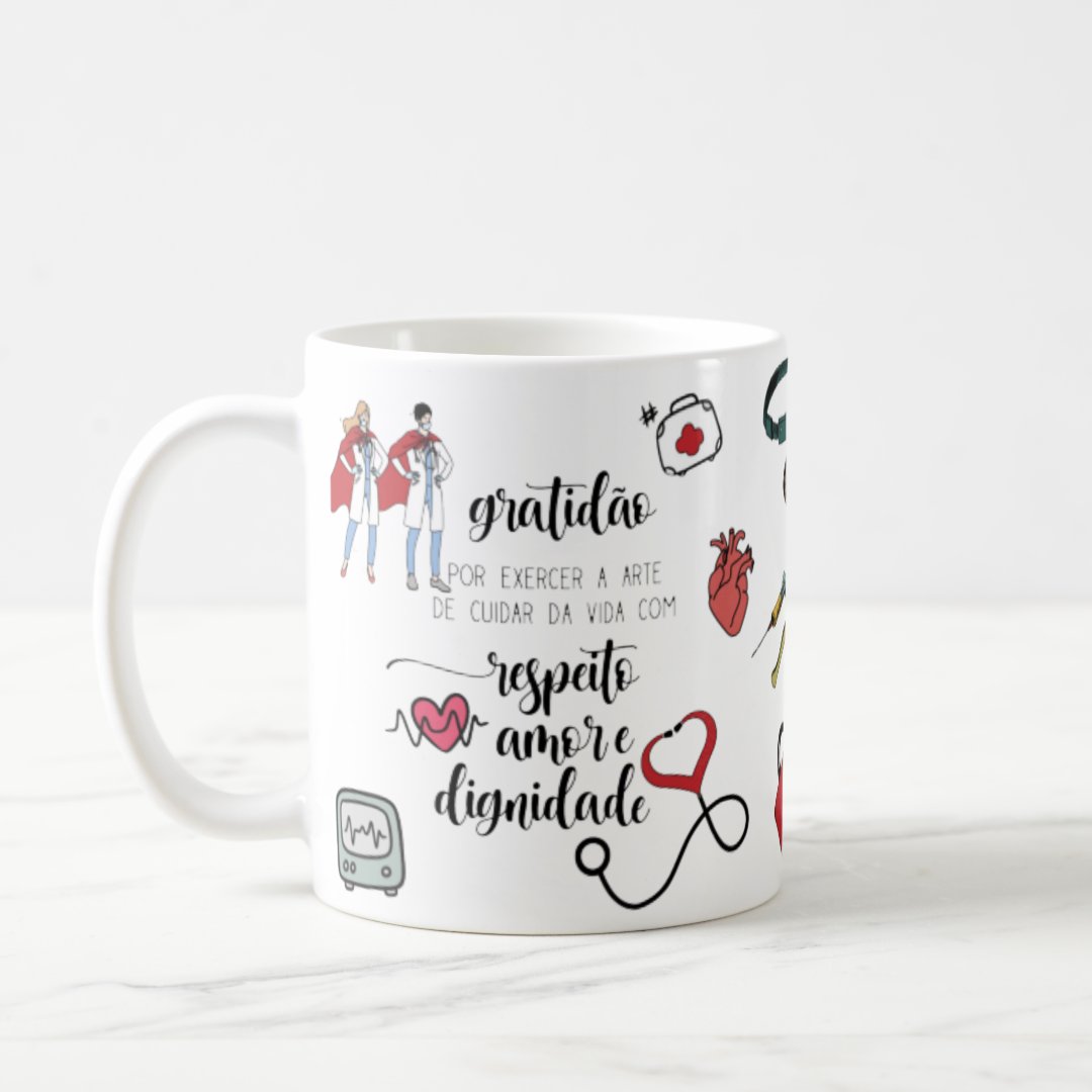 Caneca Personalizada Medicina Presente Agradecimento Médicos - Profissões (Medicina)