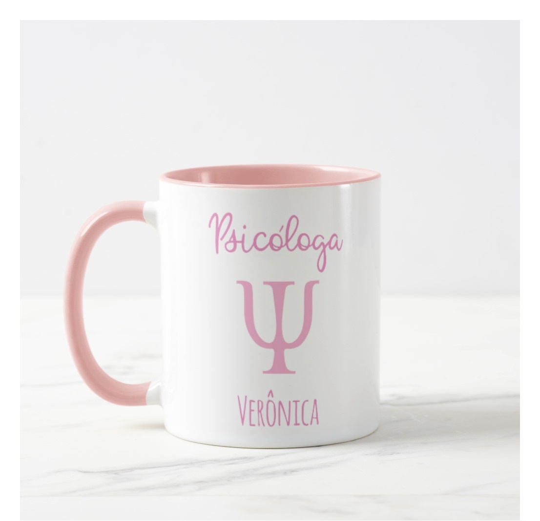 Caneca Personalizada Profissão Psicologia Presente Psicóloga - Profissões (Psicologia)