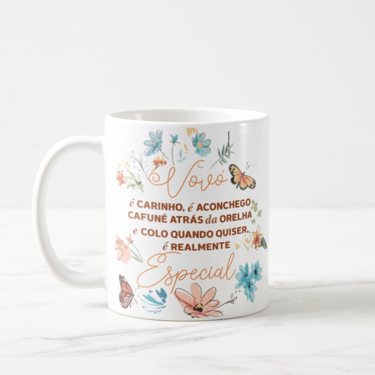 Caneca Presente Afetivo para Avó Vovó com Mensagem - Família (Avó/Avô)