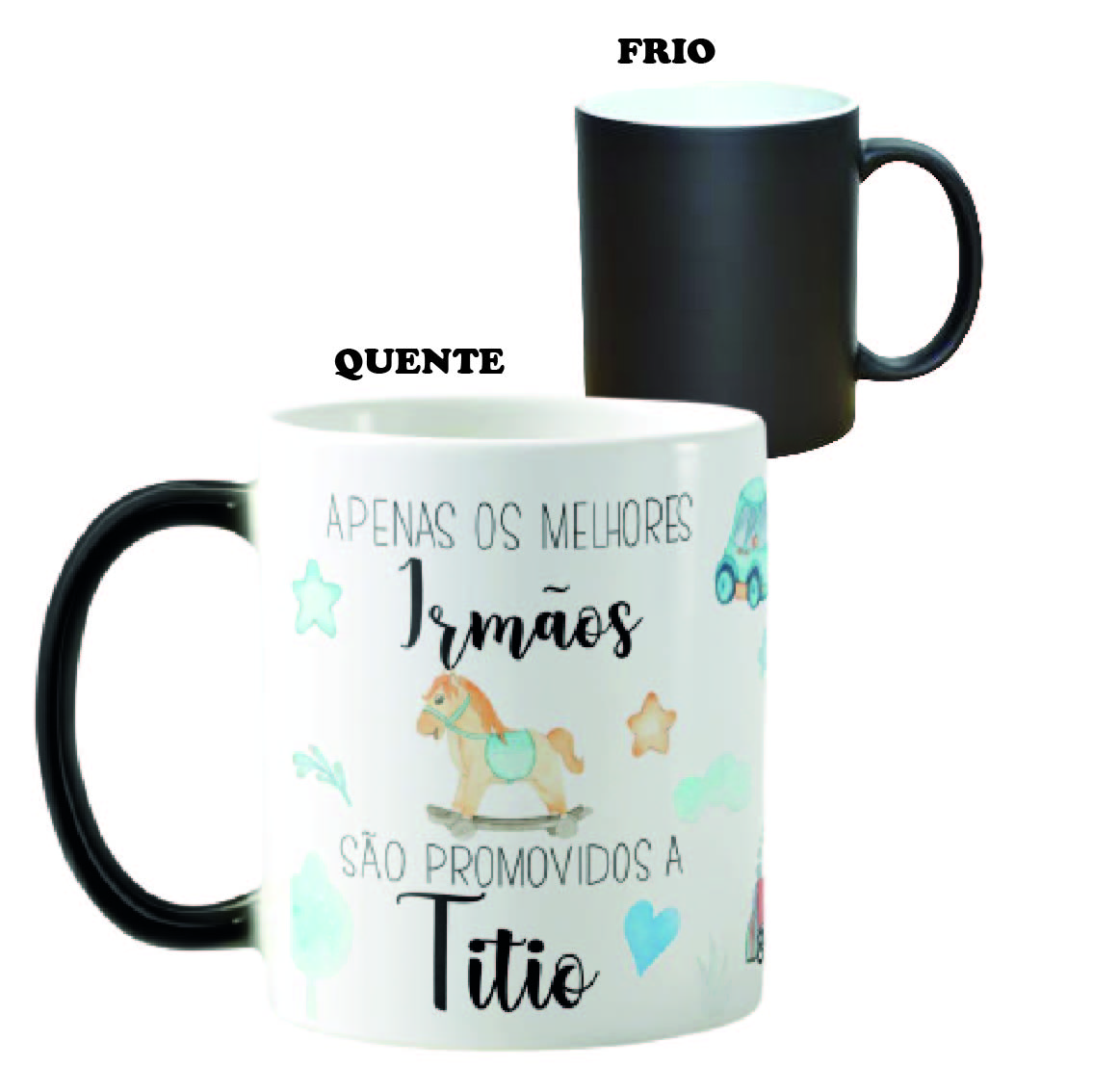 Caneca Mágica Presente Especial Melhor Irmão Promovido a Tio - Anúncio de Gravidez (Família)