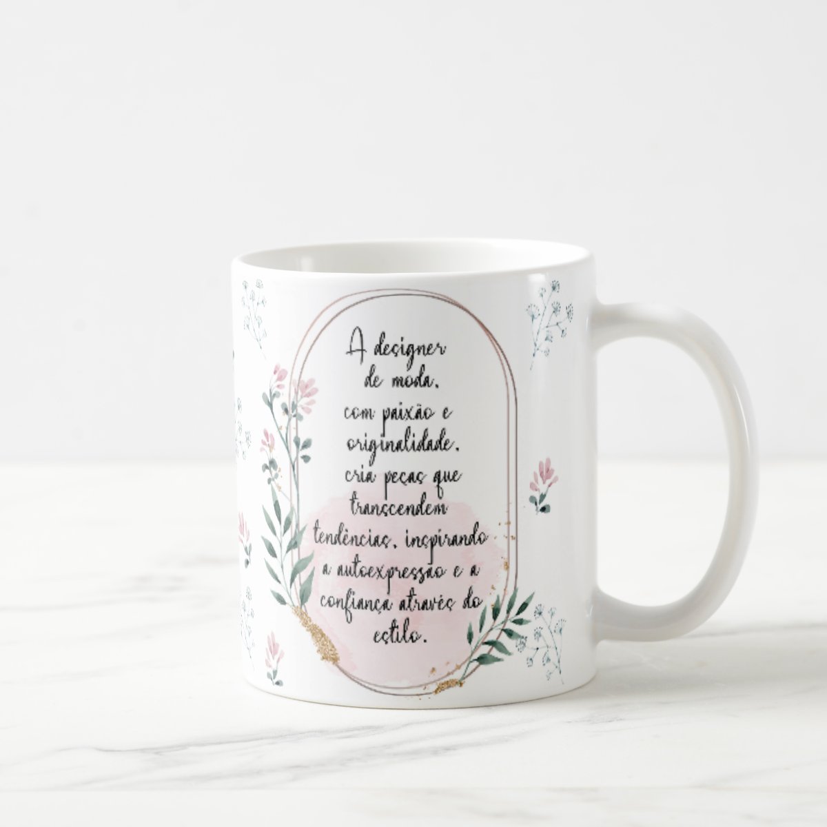 Caneca Feminina Delicada Presente Profissão Design de Moda