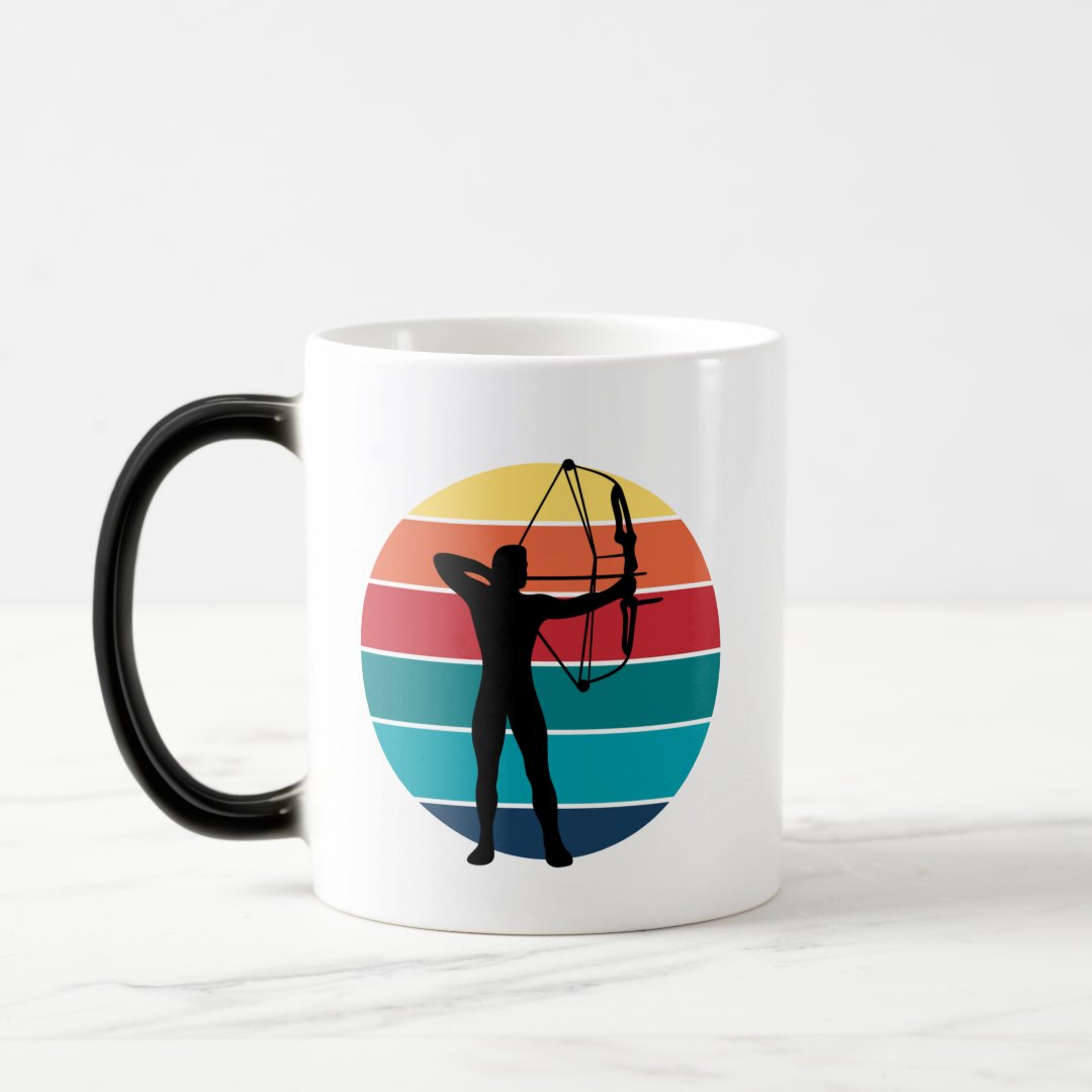 Caneca Mágica Presente Criativo Atleta Esporte Tiro com Arco