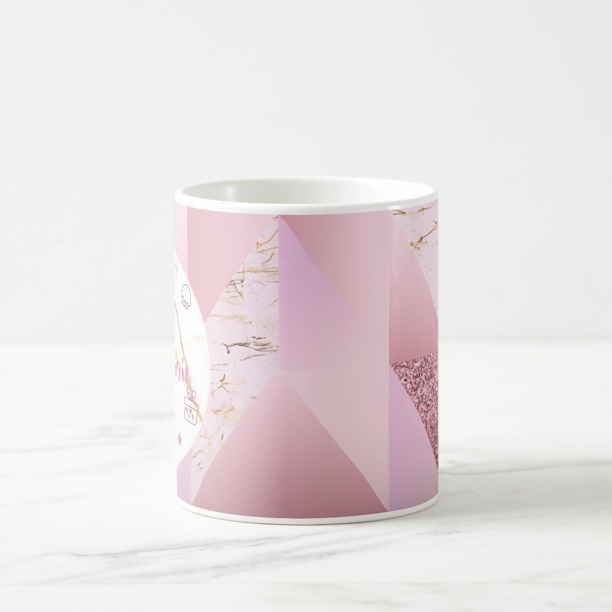 Caneca Personalizada e Delicada Feliz Aniversário Feminina
