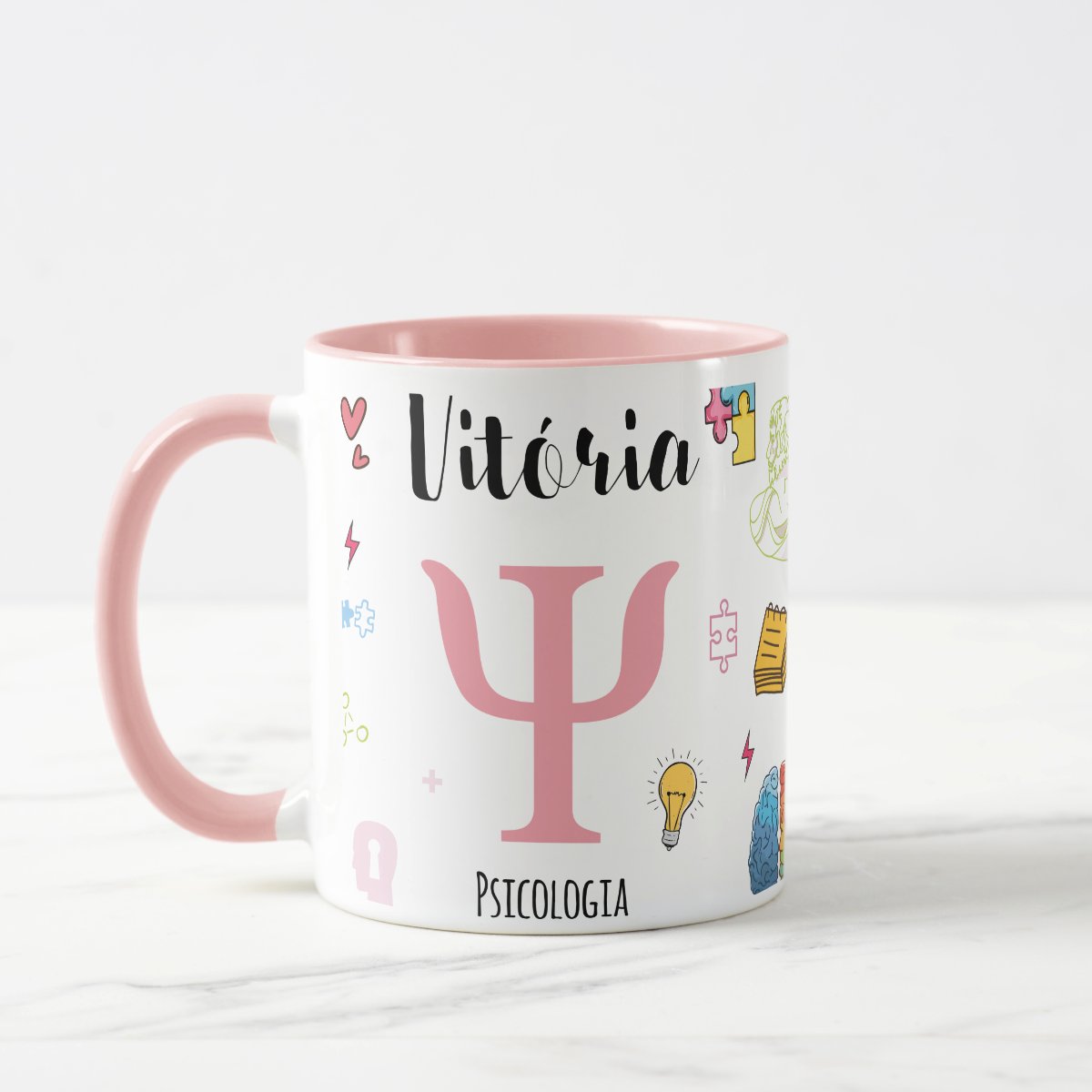 Caneca Personalizada Presente Psicologia Profissão Psicóloga - Profissões (Psicólogo(a))