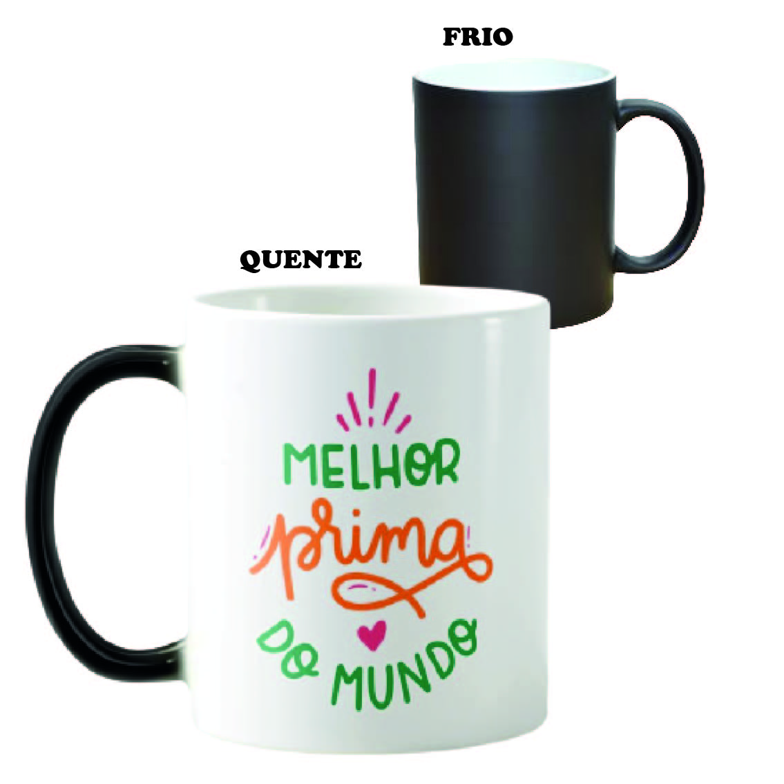 Caneca Mágica Presente Criativo Especial para Melhor Prima - Família (Primo(a))