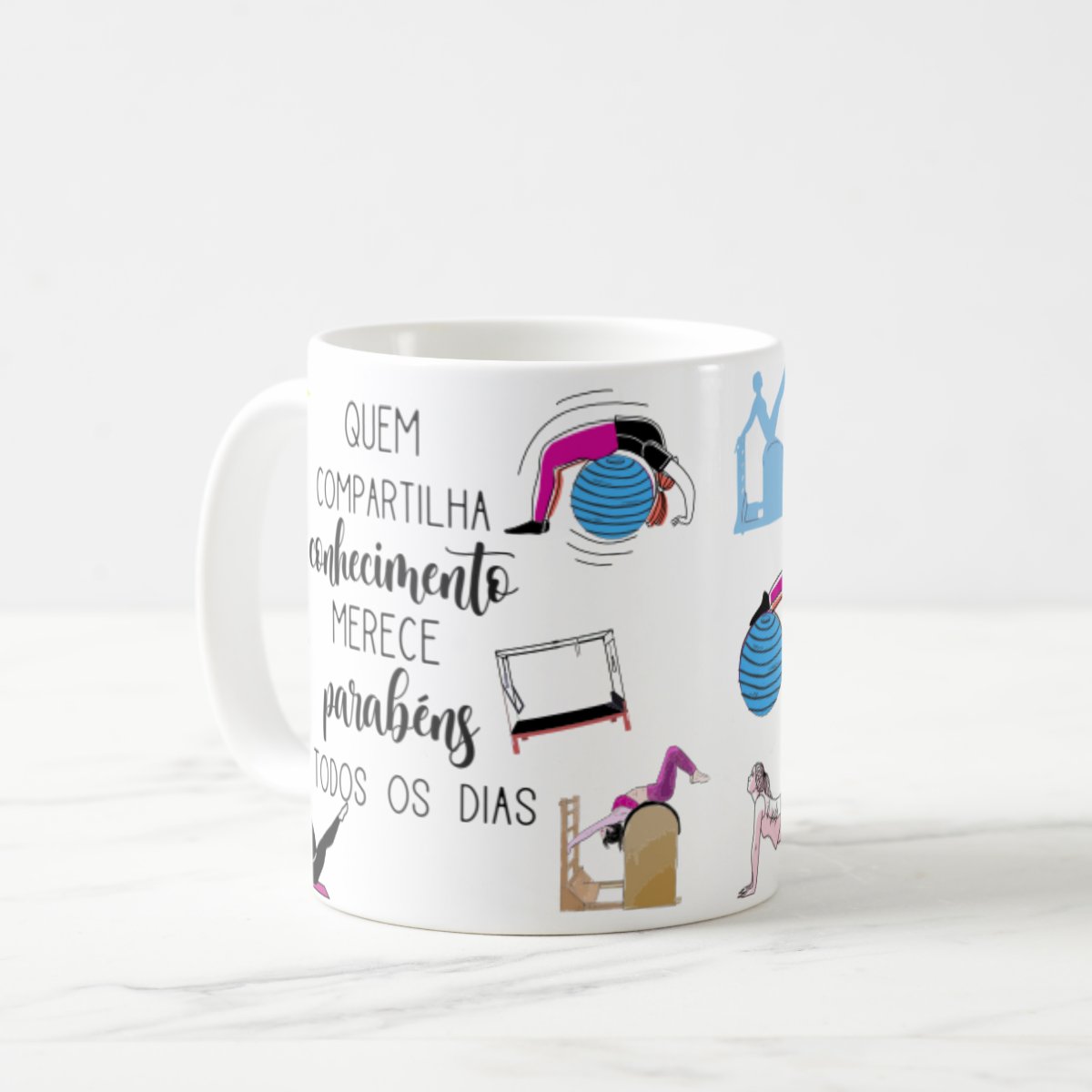 Caneca Presente Dia Dos Professores Fisioterapeuta Pilates