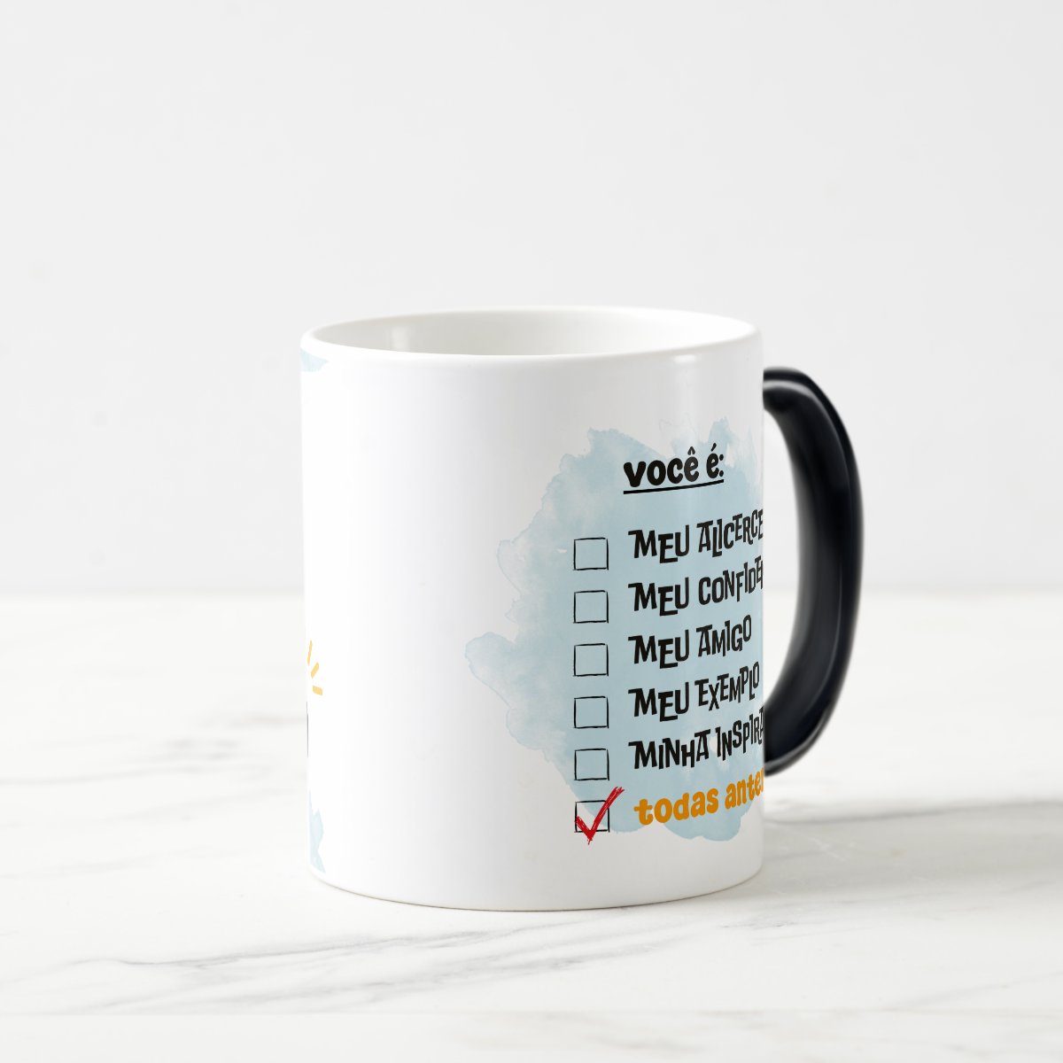 Caneca Mágica Criativa Feliz Dia dos Pais Te Amo Paizão