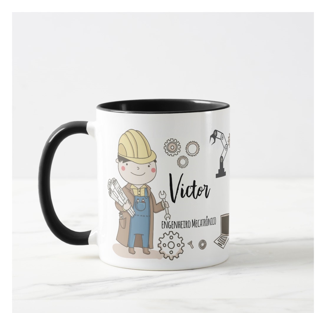 Caneca Profissão Engenharia Mecânica Presente Personalizada - Profissões (Engenharia Civil)