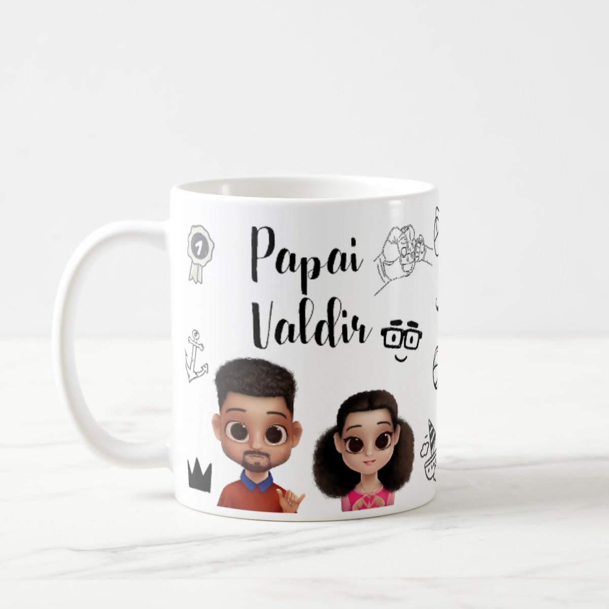 Caneca Personalizada com Avatar Presente Criativo para Pai