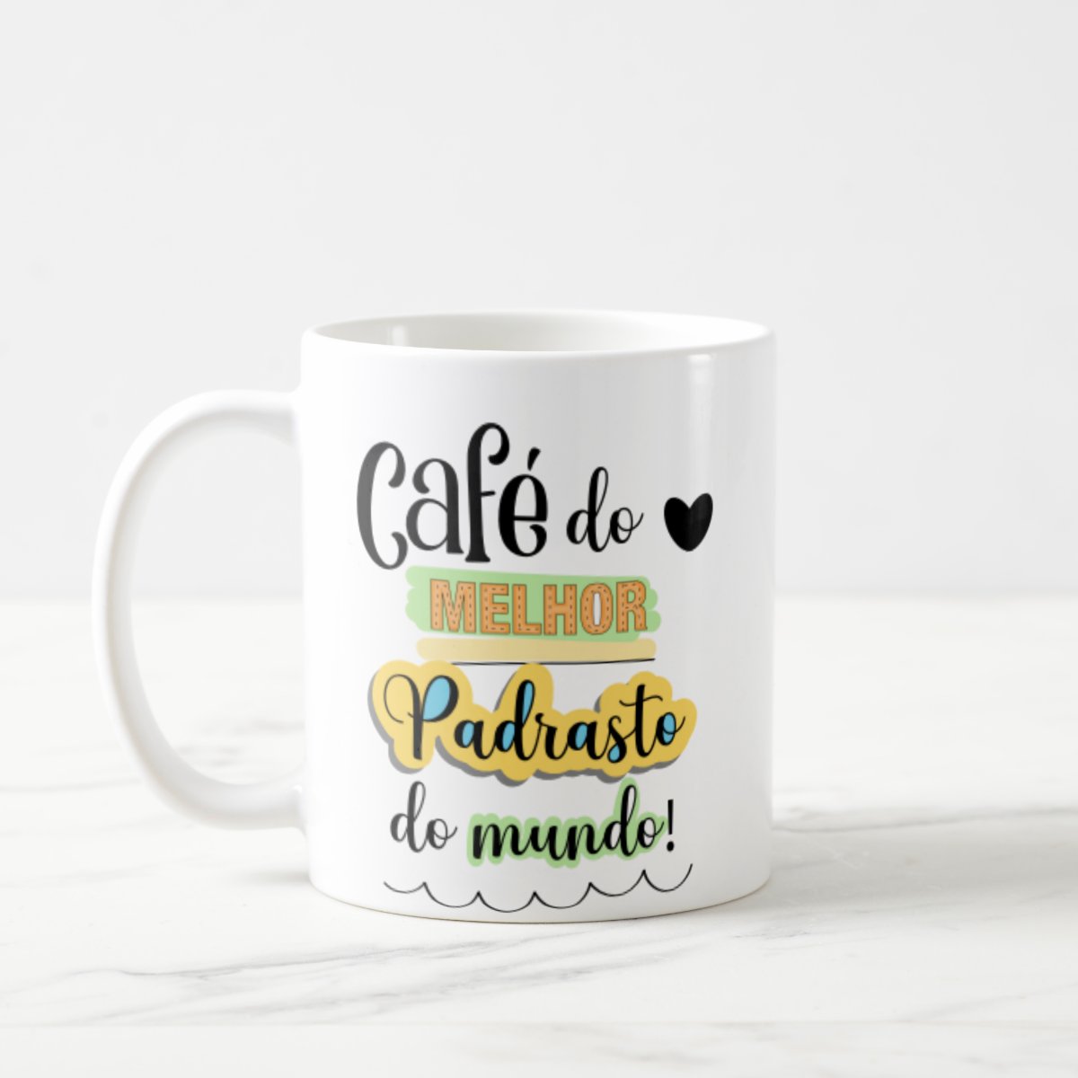 Caneca de Café Personalizada Presente Padrasto Dia dos Pais - Família (Pai)