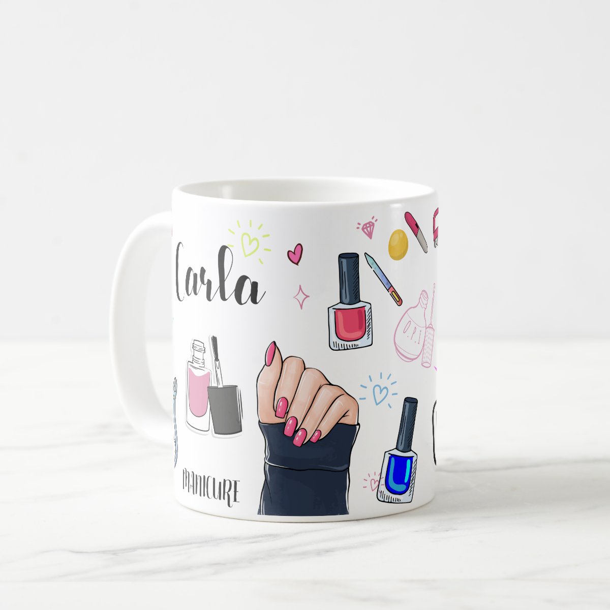 Caneca Personalizada Presente Criativo Manicure com Nome