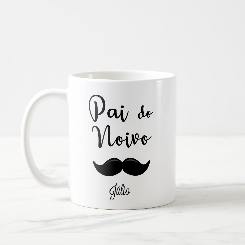 Kit 2 Caneca Casamento Presente Pai e Mãe do Noivo com Nomes